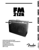 Fender FM 212R Operating Instructions Manual preview