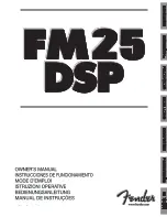 Предварительный просмотр 1 страницы Fender FM25DSP Owner'S Manual