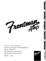 Предварительный просмотр 1 страницы Fender Frontman 15G Instruction Manual