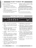 Preview for 6 page of Fender Frontman 60B Operating Instructions Manual