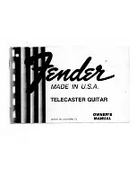 Fender G.E. SMITH TELECASTER Owner'S Manual preview