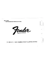 Preview for 8 page of Fender G.E. SMITH TELECASTER Owner'S Manual