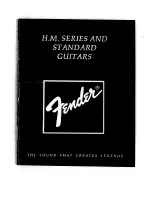 Fender H.M. Standard Stratocaster Manual preview