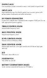 Preview for 4 page of Fender HAMMERTONE DISTORTION Quick Start Manual