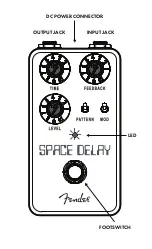 Preview for 2 page of Fender HAMMERTONE SPACE DELAY Quick Start Manual