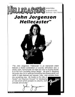 Fender HELLECASTERS JOHN JORGENSON HELLECASTER Manual preview