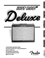 Fender Hot Rod Deluxe Operating Instructions Manual preview