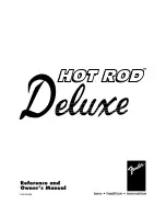 Fender Hot Rod Deluxe Reference And Owner'S Manual preview