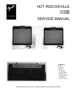 Fender HOT ROD DEVILLE 410 Combo Service Manual preview