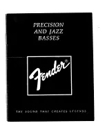 Fender J-Bass Special 27-6400 Instruction Manual preview