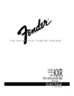 Fender KXR 100 Owner'S Manual preview