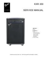 Fender KXR 200 Service Manual preview