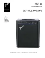 Предварительный просмотр 1 страницы Fender KXR 60 Service Manual