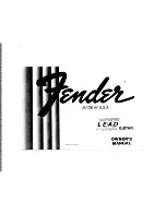 Fender Lead II Owner'S Manual preview