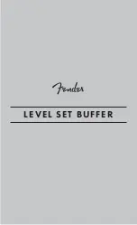 Fender LEVEL SET BUFFER Quick Manual preview