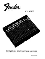 Fender M12 Operating Instructions Manual предпросмотр