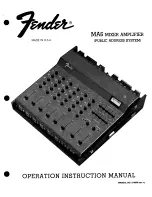 Fender MA6 Operating Instructions Manual preview