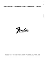 Предварительный просмотр 22 страницы Fender MA8S MIXER Manual