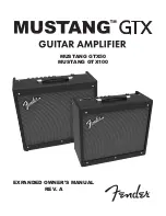 Предварительный просмотр 1 страницы Fender Mustang GTX Series Owner'S Manual