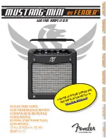 Fender MUSTANGMINI Quick Start Manual предпросмотр