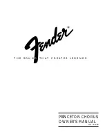 Preview for 1 page of Fender P/N 030780 Owner'S Manual