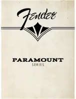Fender Paramount Series Owner'S Manual preview