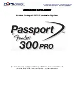 Fender Passport 300 Pro User Manual Supplement preview