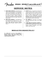 Preview for 5 page of Fender PASSPORT SR6300 Service Manual