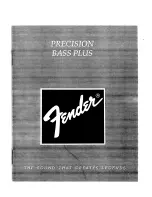 Fender Precision Bass Plus 19-7500 User Manual preview