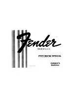 Fender Precision Special Owner'S Manual preview