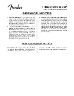 Предварительный просмотр 4 страницы Fender Princeton 65 DSP Service Manual