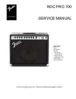 Preview for 1 page of Fender ROC PRO 700 Service Manual