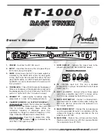 Fender RT-1000 Owner'S Manual предпросмотр