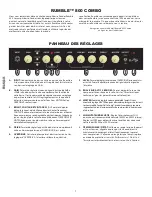 Предварительный просмотр 9 страницы Fender RUMBLE 800 COMBO Owner'S Manual