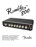 Предварительный просмотр 1 страницы Fender Rumble 800 Owner'S Manual