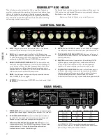 Предварительный просмотр 2 страницы Fender Rumble 800 Owner'S Manual