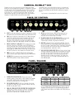 Предварительный просмотр 5 страницы Fender Rumble 800 Owner'S Manual