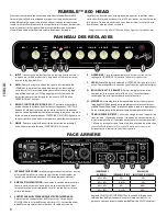 Предварительный просмотр 8 страницы Fender Rumble 800 Owner'S Manual