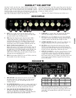 Предварительный просмотр 17 страницы Fender Rumble 800 Owner'S Manual