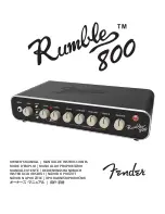 Fender Rumble 800HD Owner'S Manual предпросмотр