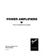 Fender SPA-3000 Owner'S Manual предпросмотр