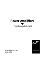 Fender SPL-6000P Owner'S Manual preview