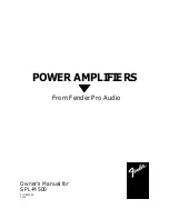 Fender SPL-M500 Owner'S Manual предпросмотр