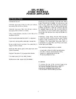 Предварительный просмотр 3 страницы Fender SPL-M500 Owner'S Manual