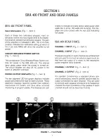 Preview for 6 page of Fender SRA 400 Operating Instructions Manual