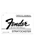 Fender Stratocaster Owner'S Manual preview