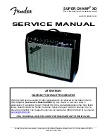 Preview for 1 page of Fender Super Champ-XD Service Manual