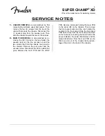 Preview for 4 page of Fender Super Champ-XD Service Manual