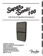 Fender SUPER SONIC 412 SL Owner'S Manual preview