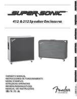 Fender Super-sonic 412 Owner'S Manual preview